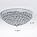 SOTTAE Fashionable 2 Lights Bowl Shaped Crystal Mental Shade Chrome Finish Bedroom Living Room Hallway Kids Room Modern Crystal Chandelier Ceiling Light, Ceiling Chandelier Size 11.8