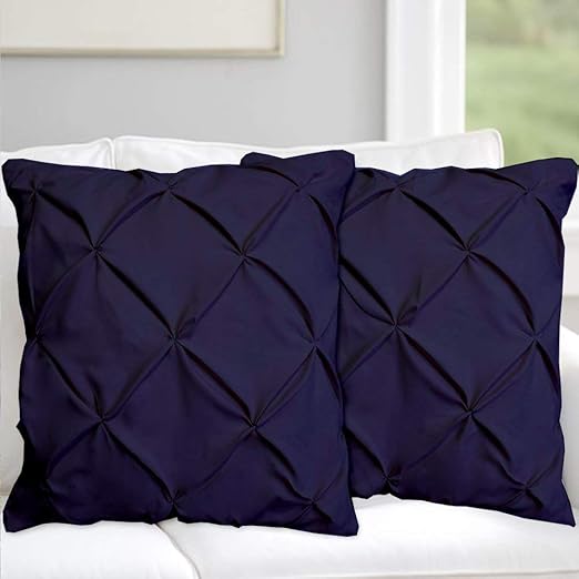 Amazon Com Pinch Pleated European Square Pillow Shams Set Of 2