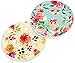Watercolor Floral Wallpaper Look 2.75 x 2.75 Absorbent Ceramic Car Coasters Pack of 2