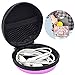 5pcs Earphone Carrying Case, Jmkcoz Round Shape Carrying Hard EVA Case Storage Bag for Earbuds Earphone Headset,USB Cable, Bluetooth or Wired Headset Earphone Mini Storage Random Color