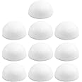 Crafjie 10PCS 3 Inchs Half Foam Balls White Half Round Polystyrene Foam Balls Craft Supplies Hemispherical Christmas Craft Ba