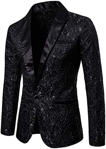 Mens Party Dress Casual Vintage Paisley Blazer Urbane Smart Coat Suit Jacket