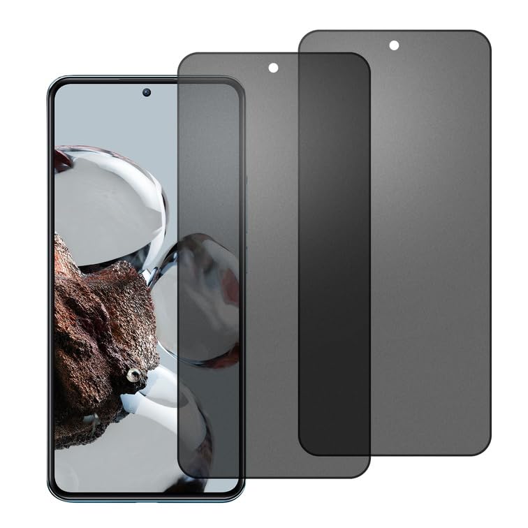 chejuza Ceramic Matte Privacy Film for Xiaomi 12T/12T Pro 5 g [2 Pieces], Anti-Spy, Phone Screen Protector, Anti-Glare, Anti-fingerprint