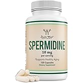 Spermidine Supplement (10mg of 99% Spermidine 3HCL - Third Party Tested) 120 Capsules - Over 100x More Potent Than Wheat Germ Extract for Cell Membrane, Telomere Health and Aging by Double Wood