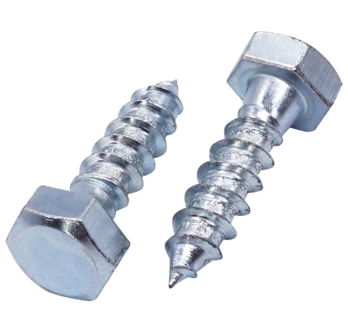 SKIR'CO (10 pcs) DIN 571 Zinc Plated Steel Hexagon Head Wood Screws M8 x 35 mm, Coach Screws, Hex Screw, Lag Bolts
