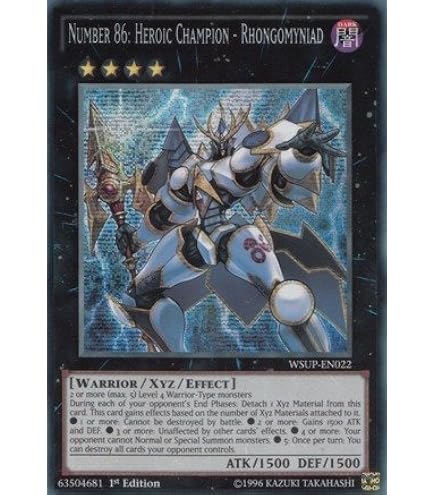Amazon.com: Yu-Gi-Oh! - Number 86: Heroic Champion - Rhongomyniad -  LEHD-ENC37 - Ultra Rare - 1st Edition - Legendary Hero Decks