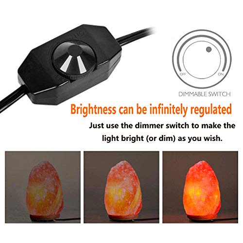 Salt Lamp Replacement Cord with Dimmer and Sturdy Base Assembly,8 Pack