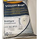 10 (Ten) Vacuum Bags Style SC-P11 Fit Sanyo Transformax SC15 SC150 SC15A SC15B SC18 SCKT17