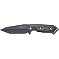 CAMILLUS 7.75" Durable Rust&Corrosion-Resistant AUS-8 Japanese Steel Full Tang Construction Micarta Handle Tactical Hunting Fixed Blade Knife with Ballistic Nylon Sheath