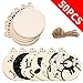 AerWo 50pcs Wooden Circles for Crafts, 3.5