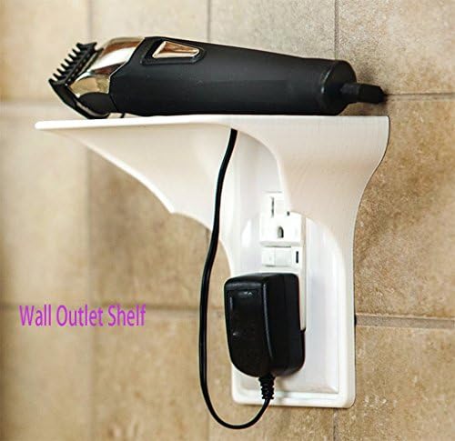 LonveWall Outlet Shelf,Ultimate Outlet Shelf Power Perch Single Shelf,Great For Home Storage, Easy Installation,White