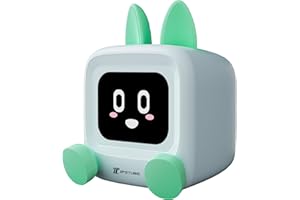 Soleil Mili-TV Bitcoin/Stock Tracker, Digital Clock with Weather, Temperature, and Time Display, Rechargeable(3000mAh) Bluetooth Speaker, Creative Desk Gift for Girlfriend/Boyfriend. (Cyan)