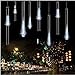 Paragala Meteor Shower Rain Lights, 30cm 8 Tubes Snow Falling Rain Drop Light Cascading Lights for Christmas Wedding Party Xmas Tree Indoor Outdoor Patio Decoration (UL Listed Plug)