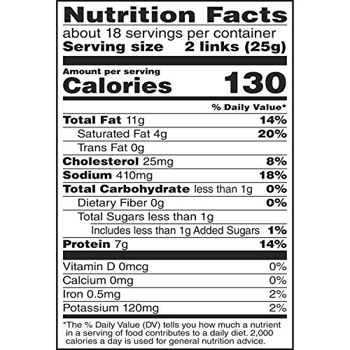 DUKE’S PORK ORIGINAL SMOKED SHORTY SAUSAGES, 7G PROTEIN PER SERVING, GREAT FOR CHARCUTERIE BOARDS, 16 OZ.
