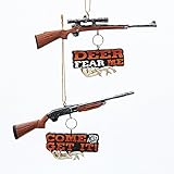 Kurt Adler 1 Set 2 Assorted Hunting Shotgun And Rifle Christmas Ornaments