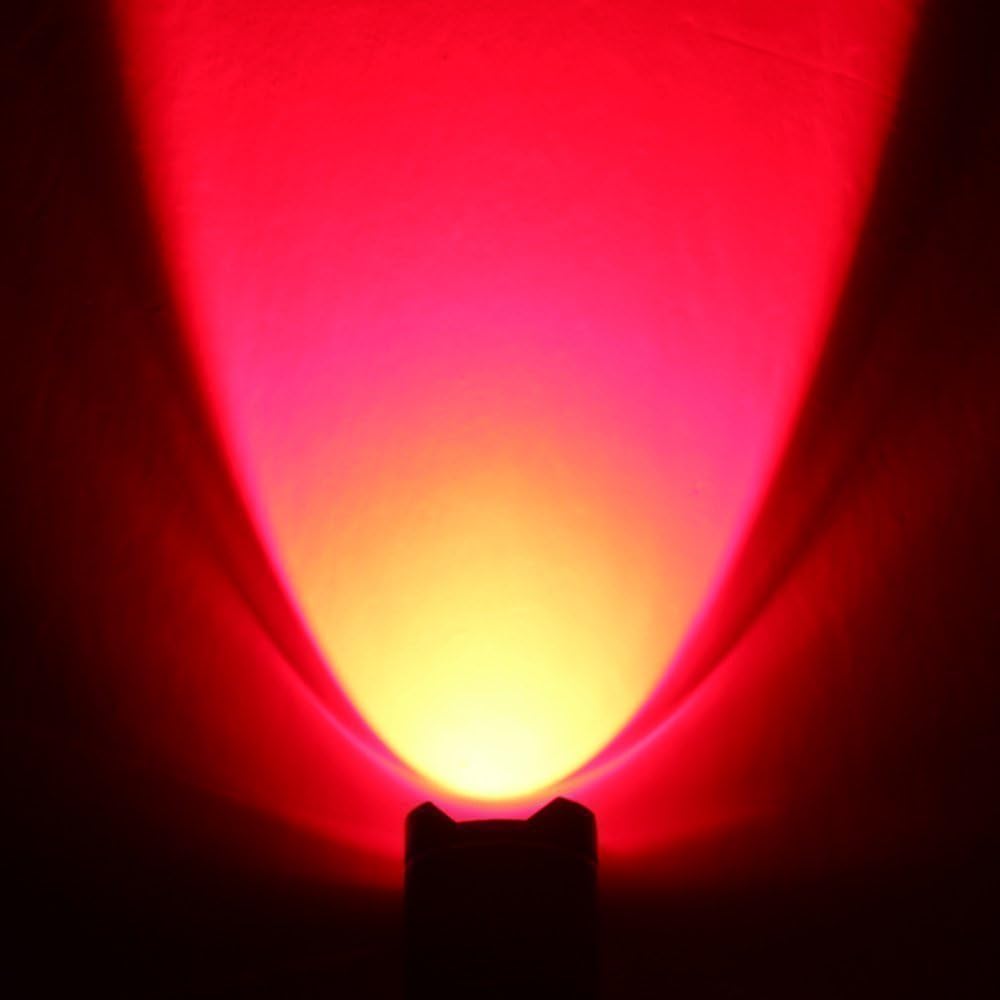 High Power One Mode Red LED Flashlight, Powerful Single Mode Red Flashlight, Red Light Flashlight Red LED Red Light Torch For Astronomy, Aviation, Night Observation-Black - - 