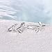 Cute 925 Sterling Silver Post Leaf Clip Earrings Ear Hook Unique Jewelry G3558S