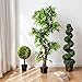 Goplus Fake Tree Artificial Sargent Gloryvine Plants in Nursery Pot Decorative Trees for Home, Office, Lobby (5ft Sargent gloryvine)