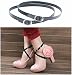Camix Women's Detachable PU Leather Shoe Straps,High Heels Anti-loose Shoelace Accessories (black)