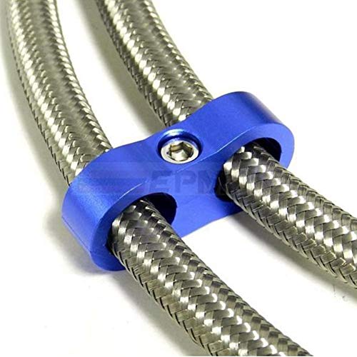 AN4 AN6 AN8 AN10 Hose Separator Clamp - Fuel Water Line Mounting Clamps Great for 3/8 Fuel Hose, Oil Line, Brake Line, Water Pipe and Gas Line