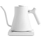 Fellow Stagg EKG Electric Gooseneck Kettle - Pour-Over Coffee and Tea Kettle - Stainless Steel Kettle Water Boiler - Quick He