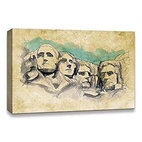 Canvas Wall Art Freehand Sketching of Scenery Pictures Home Wall Decorations for Bedroom Living Room Paintings Canvas Prints Framed - 12x18 inches