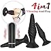 Vibrating Anal Trainer Set-Anal Plug Vibrator Male Prostate Massager Vibrating Butt Plug 3PCS Training Kit with 9 Vibration Modes USB Rechargeable, Anal Toys for Women and Men