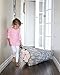 MiniOwls Stuffed Animal Toy Storage Bean Bag Chair Cover – Scandinavian Gray with white Arrows Toy Organizer for Kids (100L/26gal)