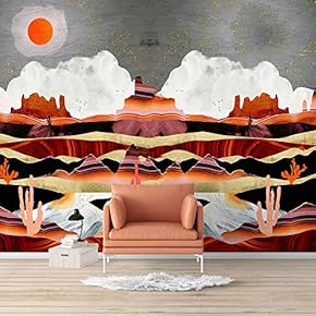 Wall Mural Nordic Style Nature Landscape Removable Wallpaper Wall Sticker for Bedroom Living Room - 66x96 inches