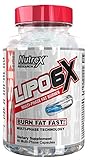Nutrex Research Lipo 6X | Multiphase Liquid & Beadlet Rapid Thermogenic Fat Burner (60 Capsules)