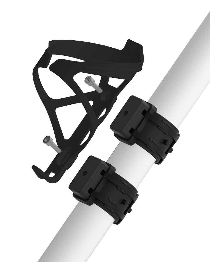ZEFAL Pack Pulse B2 and Gizmo - Premium and Robust Bottle Holder with Adapter Holder for Mounting the Bottle Cage without Screws, Black — image 1
