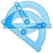 Boao 2 Pack Plastic Swing Arm Protractors 6 Inches Clear Protractors 180 Degree Math Protractor