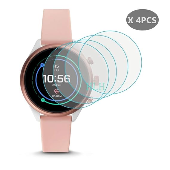 [ 4-PCS ] for Fossil Sport Screen Protector, HLH 9H Hardness Anti-Scratch Tempered Glass Screen Protector for Fossil Gen 4 Sport 41mm Smartwatch ...