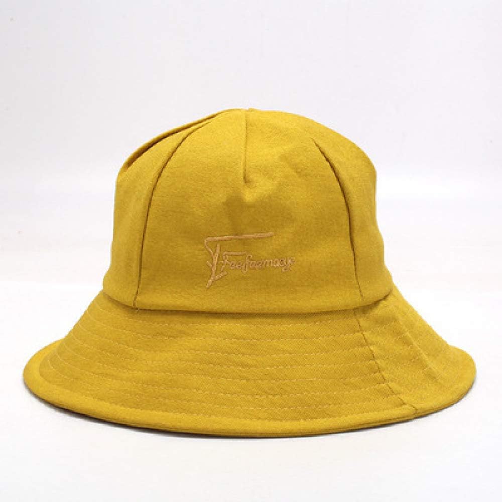 KFEK New Letter Embroidery Fisherman hat Outdoor Leisure Big hat Foldable Visor Cap