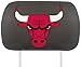 FANMATS 12521 Chicago Bulls Embroidered Head Rest Cover Set - 2 Pieces