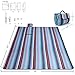 Large Picnic Blanket Waterproof Padded, Camping Mat Striped Ground Sheet for Beach Hiking Grass Travel Outdoor Blanket