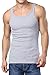 S-ZONE Ribbed Tank Top T shirt,For Men,Slash Neck(Black,Grey,White for choose)