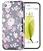 Dimaka Case for iPhone 7 Case, iPhone 8 Case, Cute Floral Peony Flower Case for Girls, Girly Pattern Design Printed Soft Protective Slim Thin Case for iPhone 7 and 8