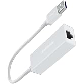 USB to Ethernet Adapter, Megabit Ethernet to USB Adapter for TV, Laptop | Supporting 10/100 Mbps LAN Network, For MacBook, Chromebook, Mate book, Surface Pro, Xiaomi MI Box, Smart TV Box
