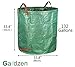 Gardzen 2-Pack 132 Gallons Gardening Bag - Extra Large Reuseable Heavy Duty Gardening Bags, Lawn Pool Garden Leaf Waste Bag, Comes with Gloves