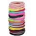100 Count Girls Elastic Hair Ties Ponytail Holders No Metal Hair Elastics (Multicolor, 3.5 x 0.2 cm)