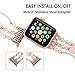 Simpeak Beaded Band Compatible with Apple Watch Series 10 (46mm) Series 9 8 7 (45mm) 6 SE 5 4 (44mm) 3 2 1 (42mm), Women Handmade Beaded Elastic Bracelet Compatible with iWatch 46mm 45mm 44mm 42mm