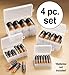 Lock & Store 4 Battery Storage Containers Organizers Set Store Plastic Case Box AA AAA C D