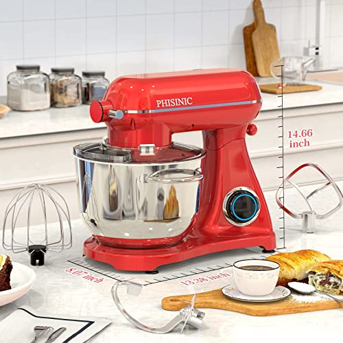 PHISINIC Stand Mixer, All Metal Housing /800W 6.5QT Pure Copper Motor