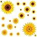 22Pcs DIY Sunflower Wall Sticker 3D Yellow Flower Wall Decals Peel and Stick Removable Wall Art Decor Nursery Daisy Floral Stickers for Kids Baby Living Room Decoration