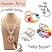 Baby Love Home 70mm 10pcs Thick and Thin Natural Maple Wooden Rings DIY Wooden Teether Jewelry Necklace Bracelet Pendant Baby shower Gift