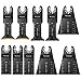 Quick Release Oscillating Saw Blades - Platinum Pack Multitool Bi-Metal Blade for Fein Multimaster, Dewalt, Bosch, Dremel Multi Max, Milwaukee, Makita, Rockwell Sonicrafter, Porter Cable Power Tool