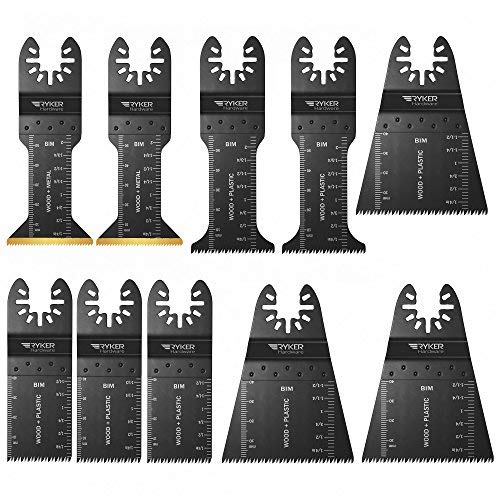 Quick Release Oscillating Saw Blades - Platinum Pack Multitool Bi-Metal Blade for Fein Multimaster, Dewalt, Bosch, Dremel Multi Max, Milwaukee, Makita, Rockwell Sonicrafter, Porter Cable Power Tool