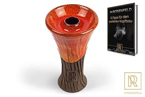 Shisha Kopf Phunnel VOLCANO – Glasierter Shishakopf aus schwarzem Ton | Ideal für Tabak 187, 7 Days, ZOMO, Al Fakher, Shisha Steine | Tonkopf Made in Spain