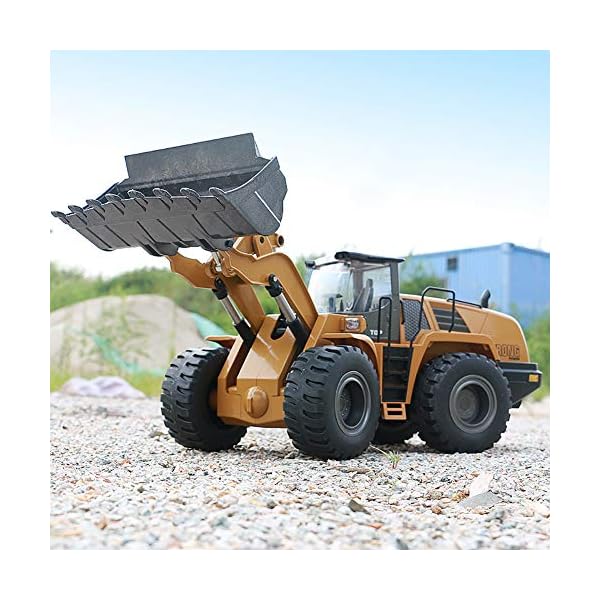 W&HH RC Bagger,Rc Radlader Bagger 1:14,10 Kanal Ferngesteuerter Bagger Kettenbagger Spielzeug Für 6-15 Kinder Geschenk – Bild 8